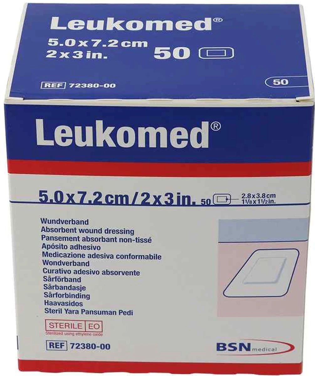 Leukomed 7.2X 5Cm Steriel, 50 Stuks 2 Leukomed 7.2X 5Cm Steriel, 50 Stuks - Afbeelding 2