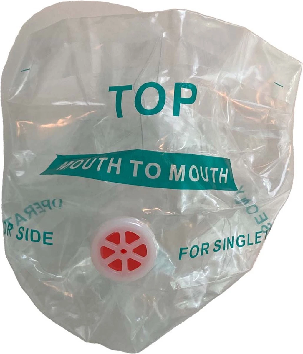 Kiss Of Life - Ademhalingsmasker - Beademingsdoekje - Gezichtsbeschermer - Sleutelhanger - Groen 2 Kiss Of Life - Ademhalingsmasker - Beademingsdoekje - Gezichtsbeschermer - Sleutelhanger - Groen - Afbeelding 2