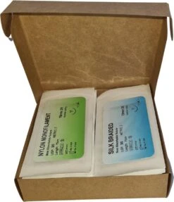 Hechtdraad - Hechtmateriaal - Nylon En Zijden Hechtdraden - Geneeskunde Hechtset Draden - 24 Stuks - Monofilamenten & Multifilamenten