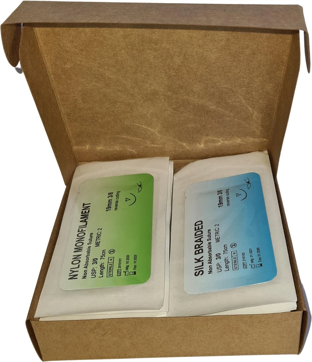 Hechtdraad - Hechtmateriaal - Nylon En Zijden Hechtdraden - Geneeskunde Hechtset Draden - 24 Stuks - Monofilamenten & Multifilamenten 1 Hechtdraad - Hechtmateriaal - Nylon En Zijden Hechtdraden - Geneeskunde Hechtset Draden - 24 Stuks - Monofilamenten & Multifilamenten