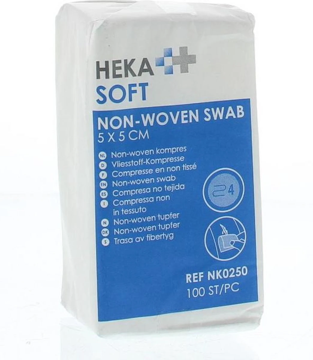 HEKA Pres Hydrofiel Gaaskompres 5 Cm X 5 Cm Niet Steriel - 4 Laags - 100 Stuks 2 HEKA Pres Hydrofiel Gaaskompres 5 Cm X 5 Cm Niet Steriel - 4 Laags - 100 Stuks - Afbeelding 2