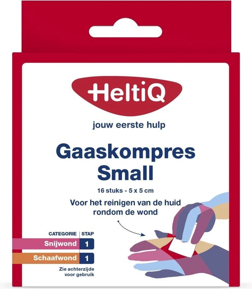 Heltiq Gaaskompressen - 5 X 5 Cm - 16 Stuks - Gaasjes 1 Heltiq Gaaskompressen - 5 X 5 Cm - 16 Stuks - Gaasjes
