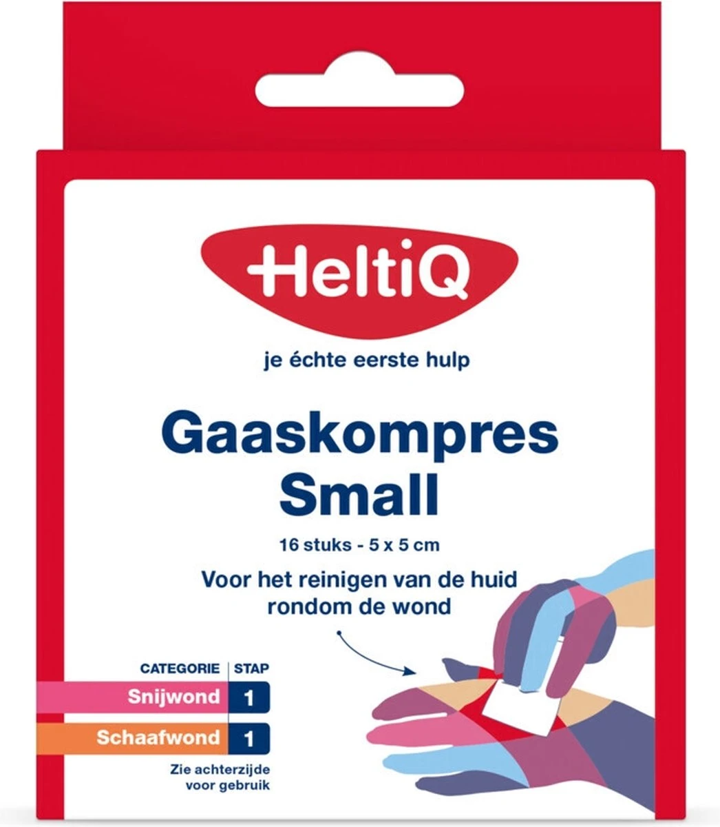 Heltiq Gaaskompressen - 5 X 5 Cm - 16 Stuks - Gaasjes 4 Heltiq Gaaskompressen - 5 X 5 Cm - 16 Stuks - Gaasjes - Afbeelding 4