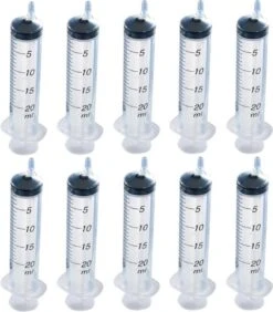 Spuit Zonder Naald - Doseerspuit - Maat Aanduiding - Spuiten - Injectie Spuit - 20 Ml - 10 Stuks