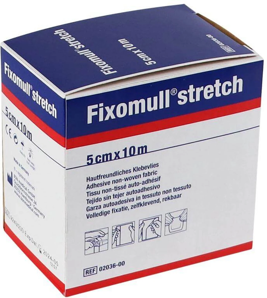 BSN Fixomull Stretch - 10 M X 5 Cm 2 BSN Fixomull Stretch - 10 M X 5 Cm - Afbeelding 2