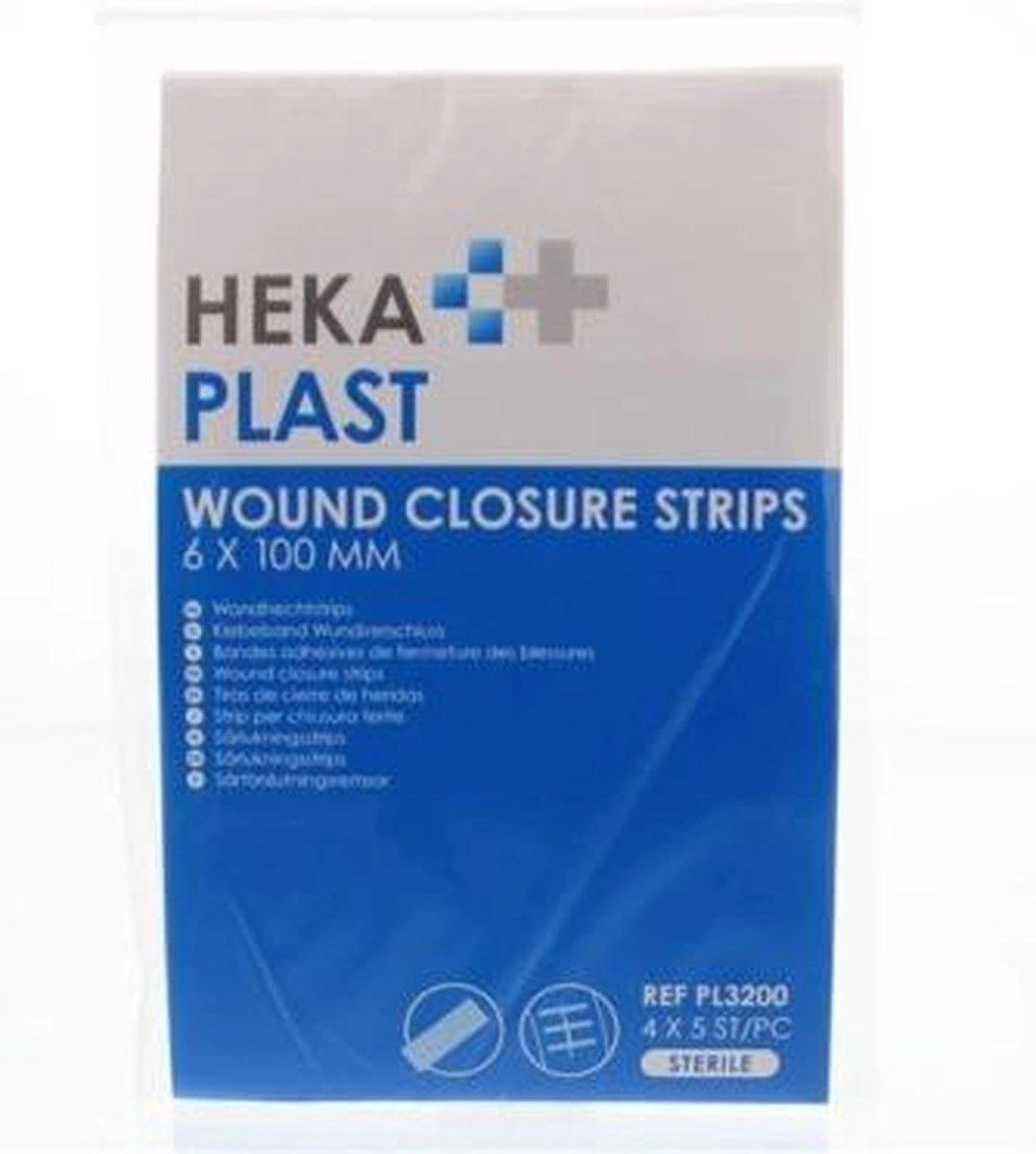 Wondhechtingstrips - Wondhechtstrips - Hechtstrips - 6 X 100mm - 20 Stuks ------- (4 Vellen Met 5 Strips) 1 Wondhechtingstrips - Wondhechtstrips - Hechtstrips - 6 X 100mm - 20 Stuks ------- (4 Vellen Met 5 Strips)