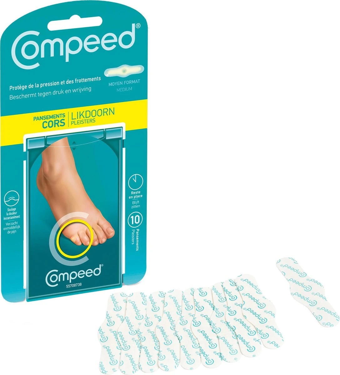 COMPEED® Likdoornspleisters Medium (10st) 1 COMPEED® Likdoornspleisters Medium (10st)
