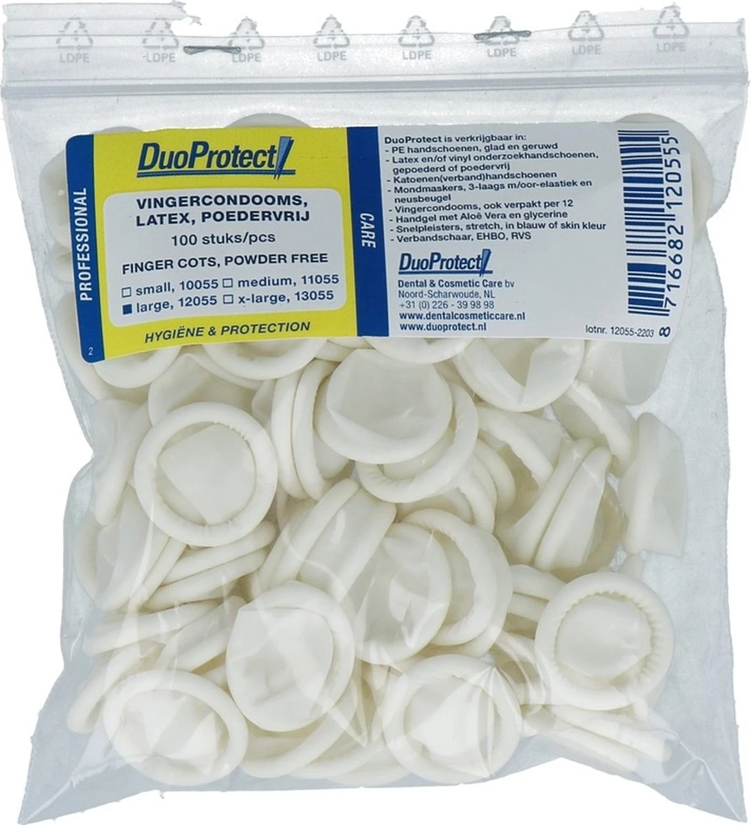 DuoProtect Vingercondooms L 100ST 1 DuoProtect Vingercondooms L 100ST