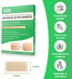 Cozy World - Littekenvervager - Verminderd Zichtbaarheid Van Littekens - Herbruikbaar - Litteken Pleister - Verwijderaar - Siliconen - Striae - Striemen -Winkel Voor Ehbo-Apparatuur 1094x1200