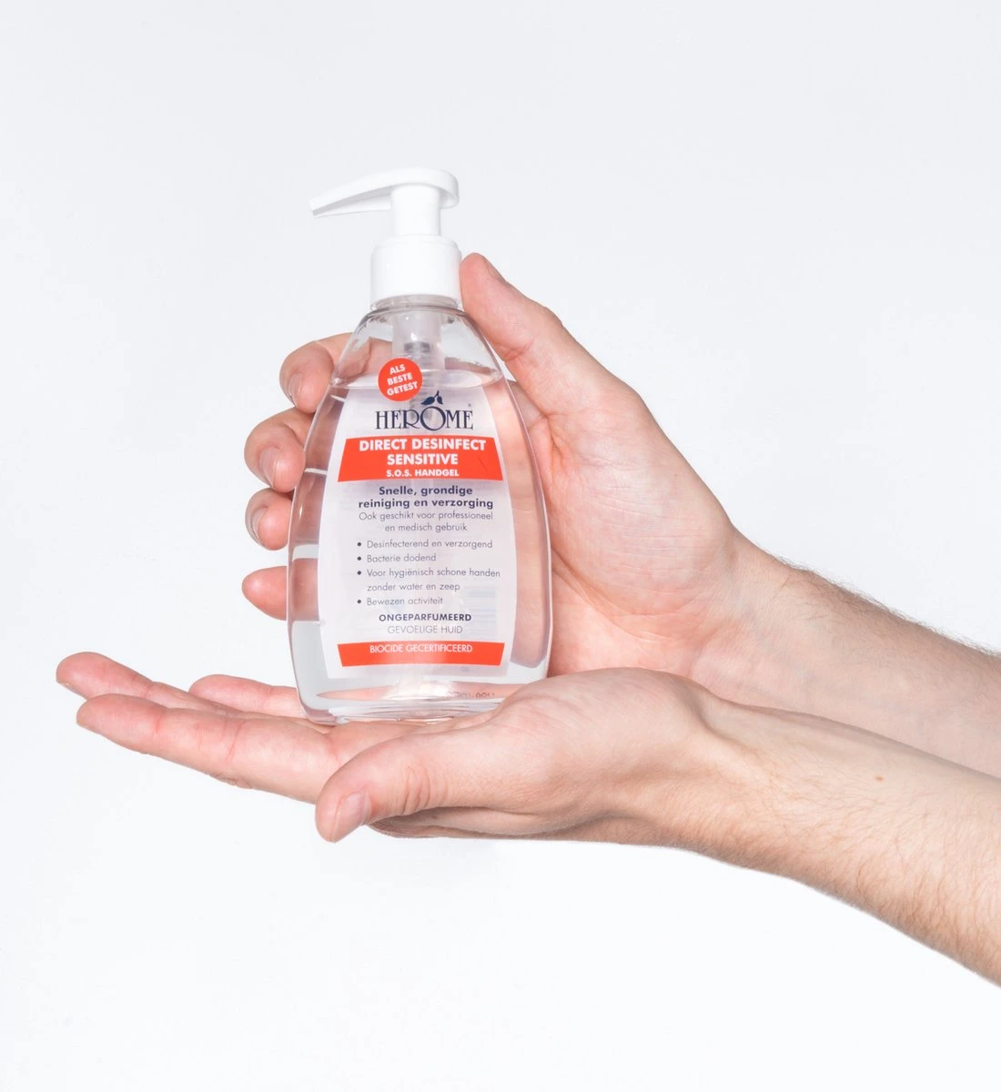 Herome Direct Desinfect Handgel Sensitive (Parfumvrij) - Desinfecterende Handgel Met 80% Alcohol - Beschermt Tegen Bacteriën En Droogt De Handen Niet Uit - 200ml. 5 Herome Direct Desinfect Handgel Sensitive (Parfumvrij) - Desinfecterende Handgel Met 80% Alcohol - Beschermt Tegen Bacteriën En Droogt De Handen Niet Uit - 200ml. - Afbeelding 5
