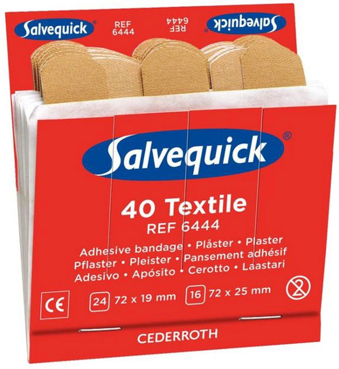 Salvequick 6444 Textielpleisters - 1 Navulling 2 Salvequick 6444 Textielpleisters - 1 Navulling - Afbeelding 2