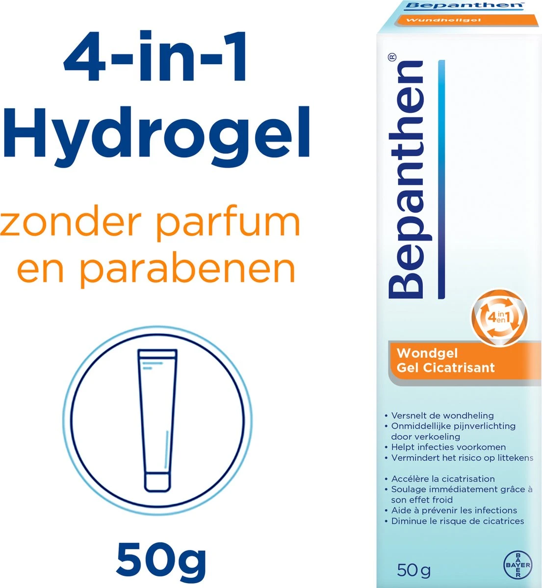 Bepanthen Wondgel - Vegan Hydrogel - Behandeling Van Kleine Wonden Zoals Snijwonden, Schaafwonden Of Brandwonden - 50 Gram 3 Bepanthen Wondgel - Vegan Hydrogel - Behandeling Van Kleine Wonden Zoals Snijwonden, Schaafwonden Of Brandwonden - 50 Gram - Afbeelding 3