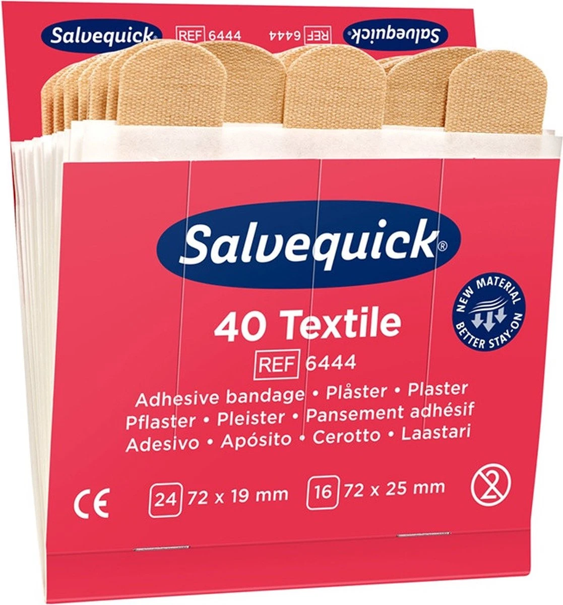Salvequick 6444 Textielpleisters - 1 Navulling 1 Salvequick 6444 Textielpleisters - 1 Navulling