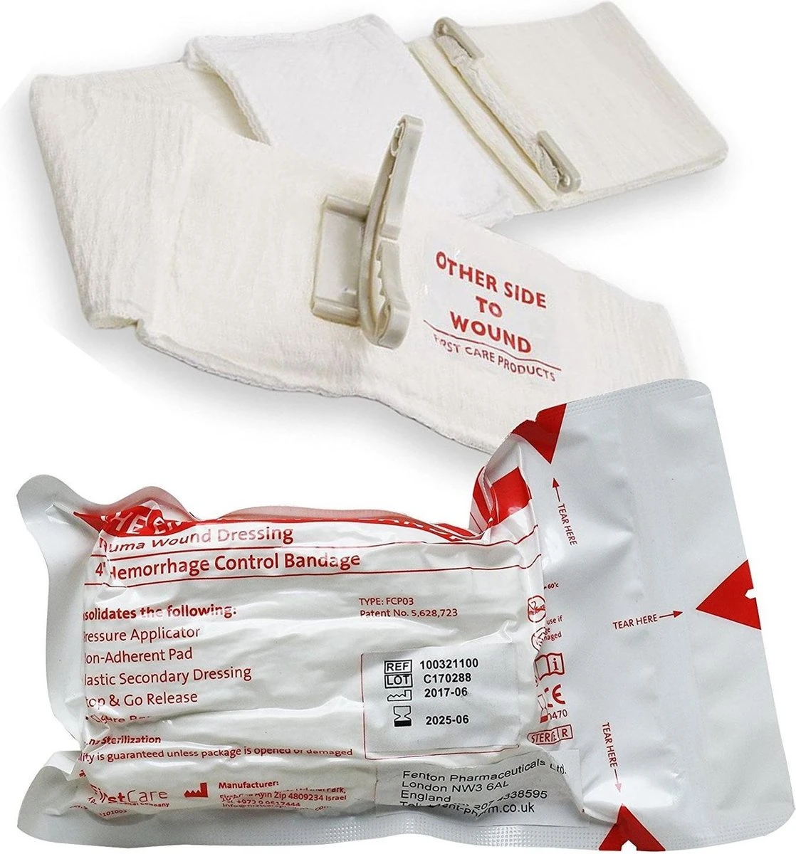 Emergency Bandage 10cm - Traumazwachtel 2 Emergency Bandage 10cm - Traumazwachtel - Afbeelding 2