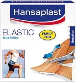 Hansaplast Elastic Family Pack Pleisters - 5m X 6cm 8 Hansaplast Elastic Family Pack Pleisters - 5m X 6cm -Winkel Voor Ehbo-Apparatuur 1120x1200