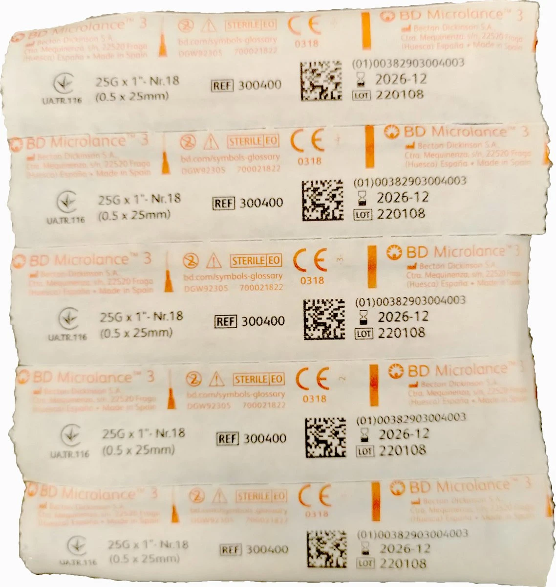 BD Microlance - Injectienaald - 0,5 X 25mm - 100 St. - Oranje - Nr.18 - 25G X 1" (Steriele Naalden) 2 BD Microlance - Injectienaald - 0,5 X 25mm - 100 St. - Oranje - Nr.18 - 25G X 1" (Steriele Naalden) - Afbeelding 2