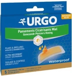Urgo Genezende Honingpleisters - Waterproof - Natuurlijke Honig - 5 Stuks