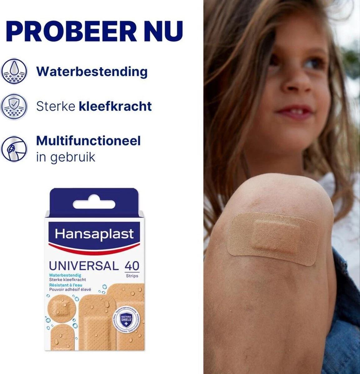 Hansaplast Universal Pleisters - 40 Strips 3 Hansaplast Universal Pleisters - 40 Strips - Afbeelding 3