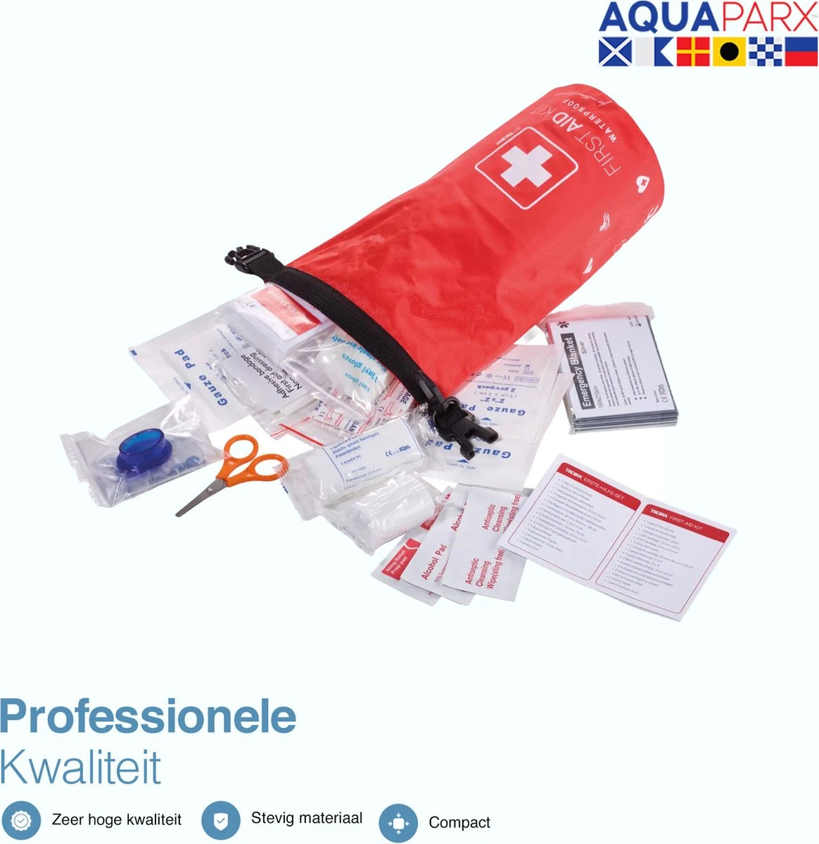 AQUAPARX Eerste Hulp Travel Kit – Waterdichte Ehbo Tas – Ehbo Set – Ehbo Koffer – Met Handige Rol Sluiting – Met Karabijnhaak 2 AQUAPARX Eerste Hulp Travel Kit – Waterdichte Ehbo Tas – Ehbo Set – Ehbo Koffer – Met Handige Rol Sluiting – Met Karabijnhaak - Afbeelding 2