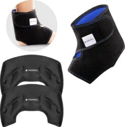Navaris Hot & Cold Packs - 2x Herbruikbaar Koud En Warm Kompres - Verkoelend En Verwarmend - Met Band Voor Enkel En Voet
