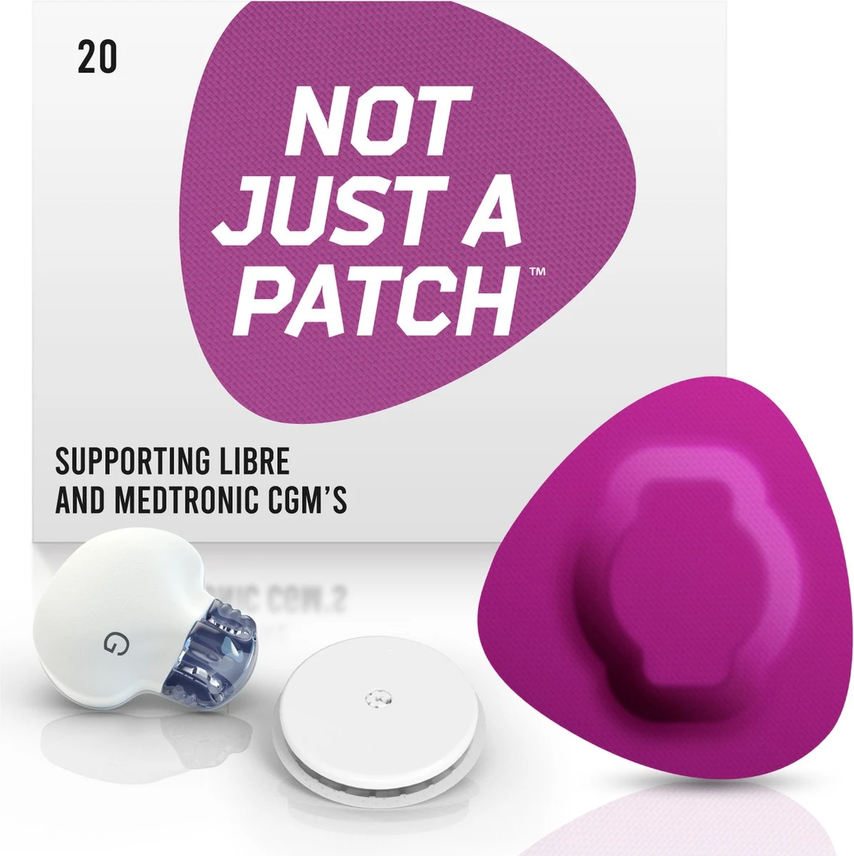 Not Just A Patch - Purple Patch - Sensor Patch Pleister For Freestyle Libre And Medtronic Guardian – 20 Pack – S (maat) 1 Not Just A Patch - Purple Patch - Sensor Patch Pleister For Freestyle Libre And Medtronic Guardian – 20 Pack – S (maat)
