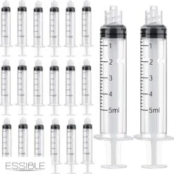 ESSIBLE Spuit - Spuiten - Injectiespuit - Doseerspuit - Injectiespuit Zonder Naald - 5ml - 20 Stuks