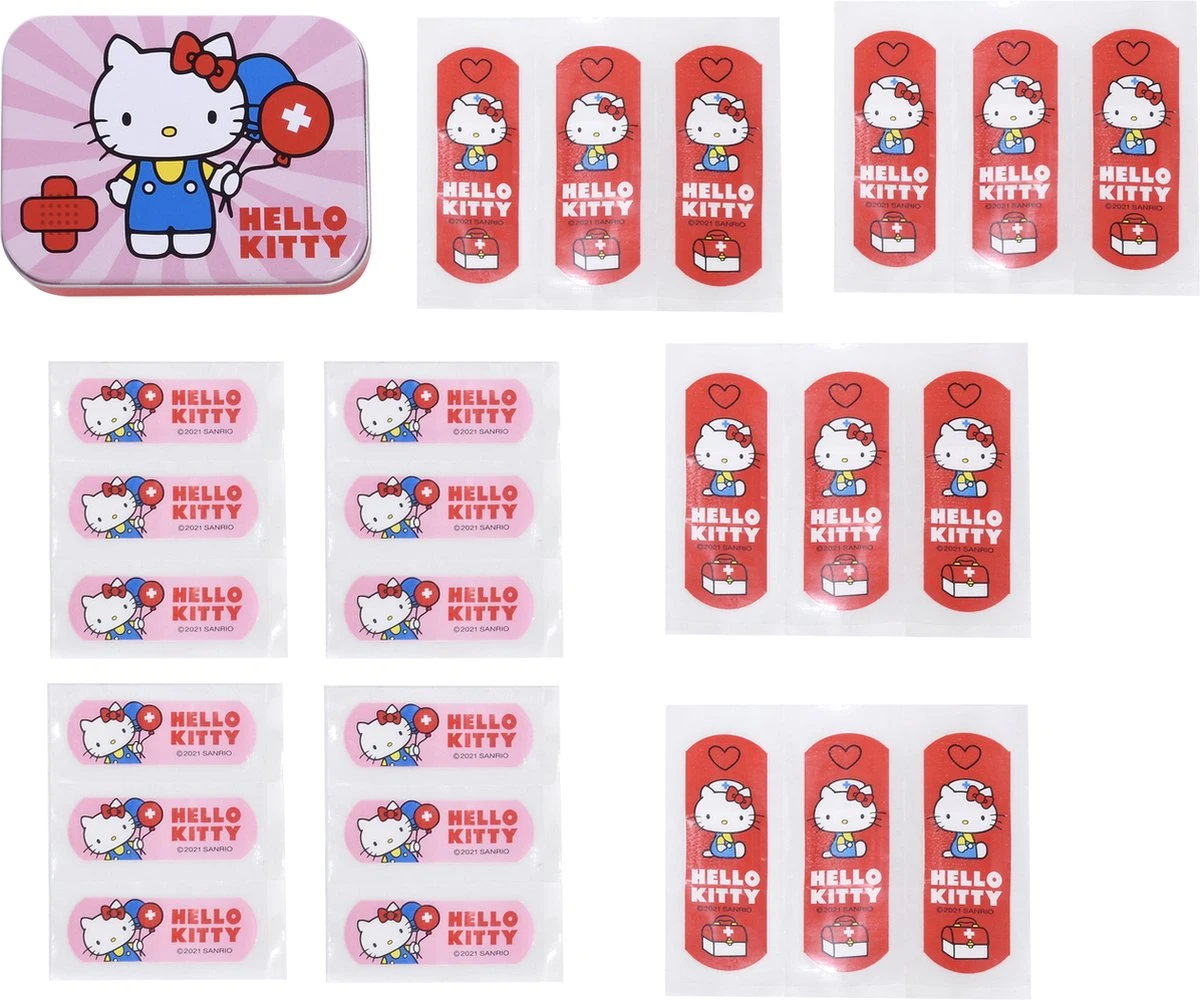 Hello Kitty Pink Pleister 24 Stuks - Metalen Doos Kinderpleisters - Officieel Gelicentieerd Bewaarblik - Waterafstotend En Vuilwerend 2 Hello Kitty Pink Pleister 24 Stuks - Metalen Doos Kinderpleisters - Officieel Gelicentieerd Bewaarblik - Waterafstotend En Vuilwerend - Afbeelding 2