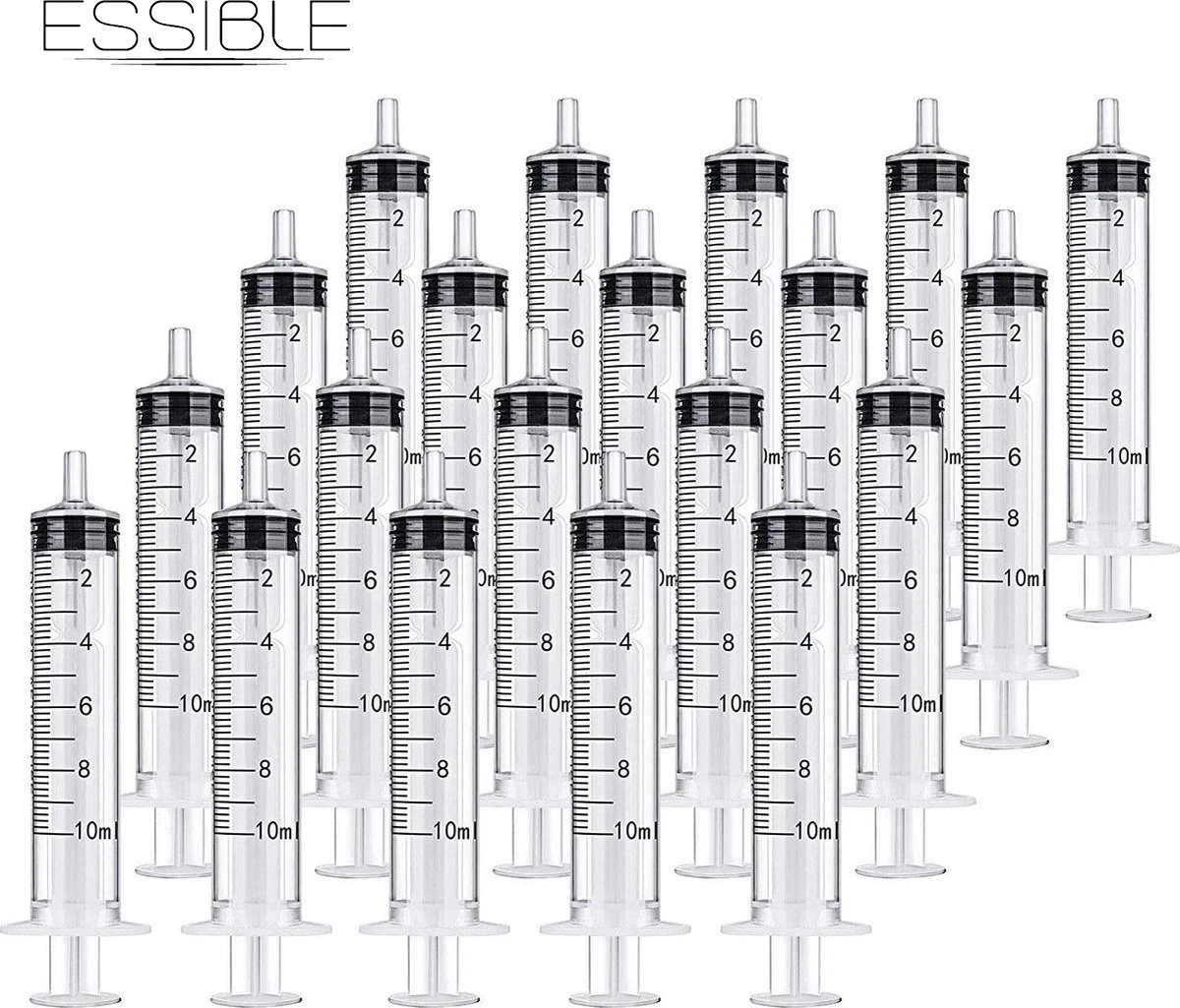 Merkloos Spuit - Spuiten - Injectiespuit - Doseerspuit - Injectiespuit Zonder Naald - 10ml - 20 Stuks 1 Merkloos Spuit - Spuiten - Injectiespuit - Doseerspuit - Injectiespuit Zonder Naald - 10ml - 20 Stuks