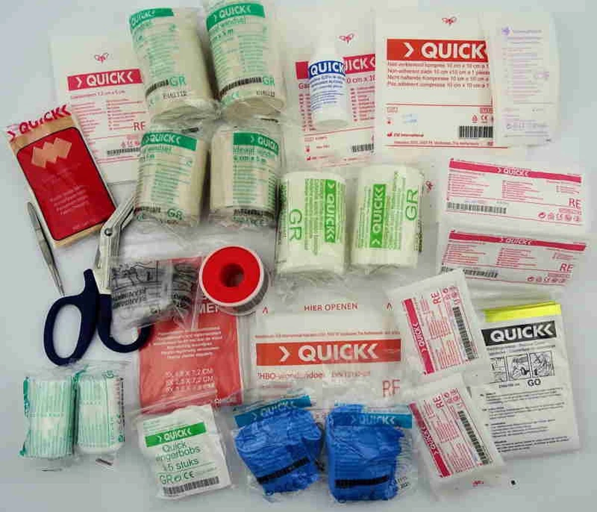 QUICK EHBO Verbandkoffer BHV (Oranje Kruis Goedgekeurd). De EHBO Koffer Is Inclusief Wandbeugel En Bevestigingsmateriaal! 2 QUICK EHBO Verbandkoffer BHV (Oranje Kruis Goedgekeurd). De EHBO Koffer Is Inclusief Wandbeugel En Bevestigingsmateriaal! - Afbeelding 2