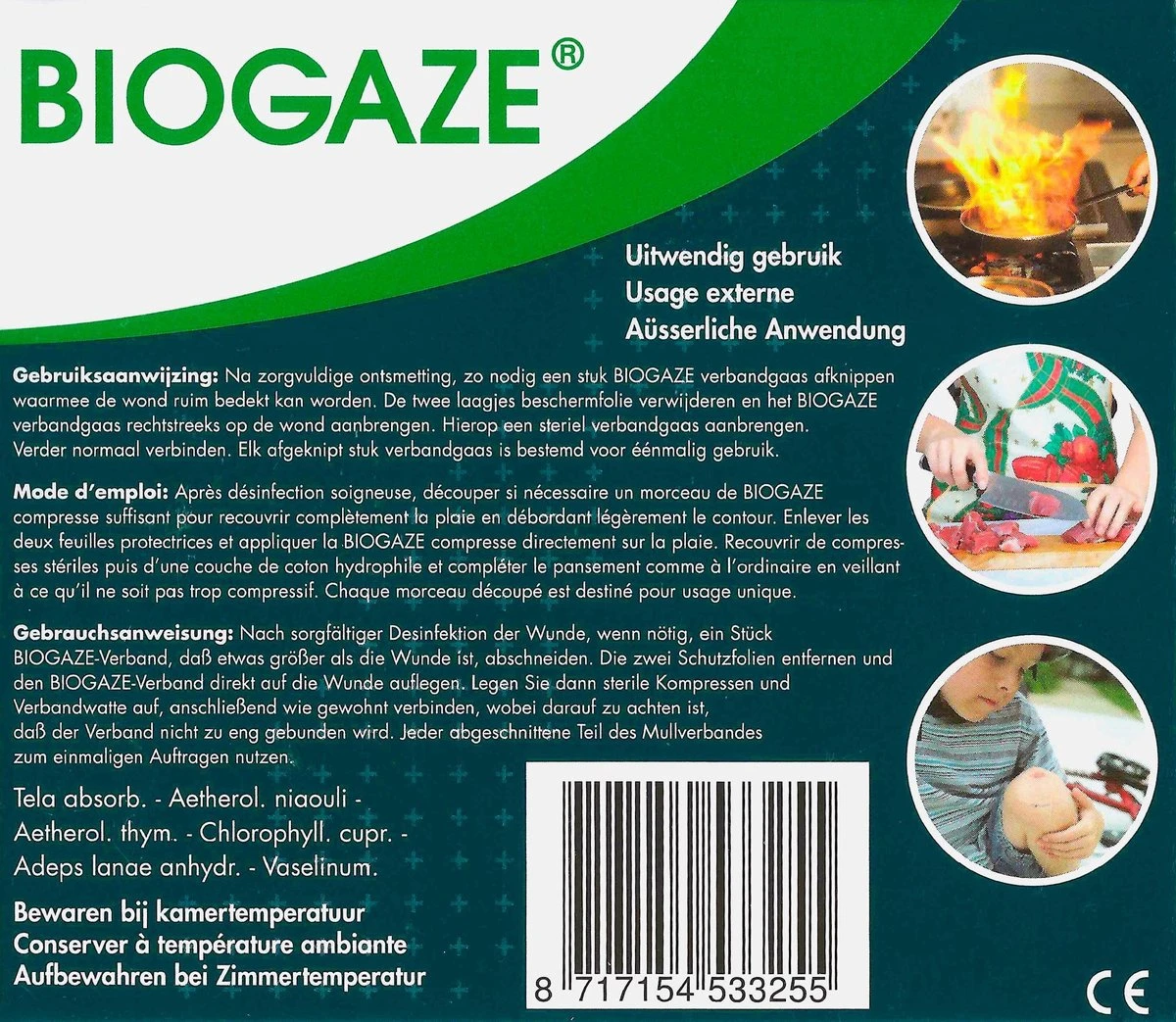 Biogaze Verbandgazen 10x10cm 10 St 3 Biogaze Verbandgazen 10x10cm 10 St - Afbeelding 3