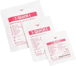 QUICK Hydrofiel Gaaskompres - Wondkompres - Kompres - Steriel 10 X 10 Cm (10 Stuks)