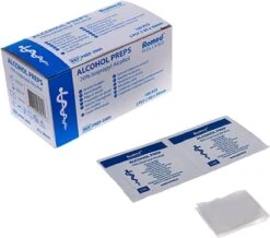 Alcoholdoekjes, Alcohol Pads Doos A 100 Stuks Voor Het Reinigen En Desinfecteren Van Een Piercing, Tattoeage Of Wondje