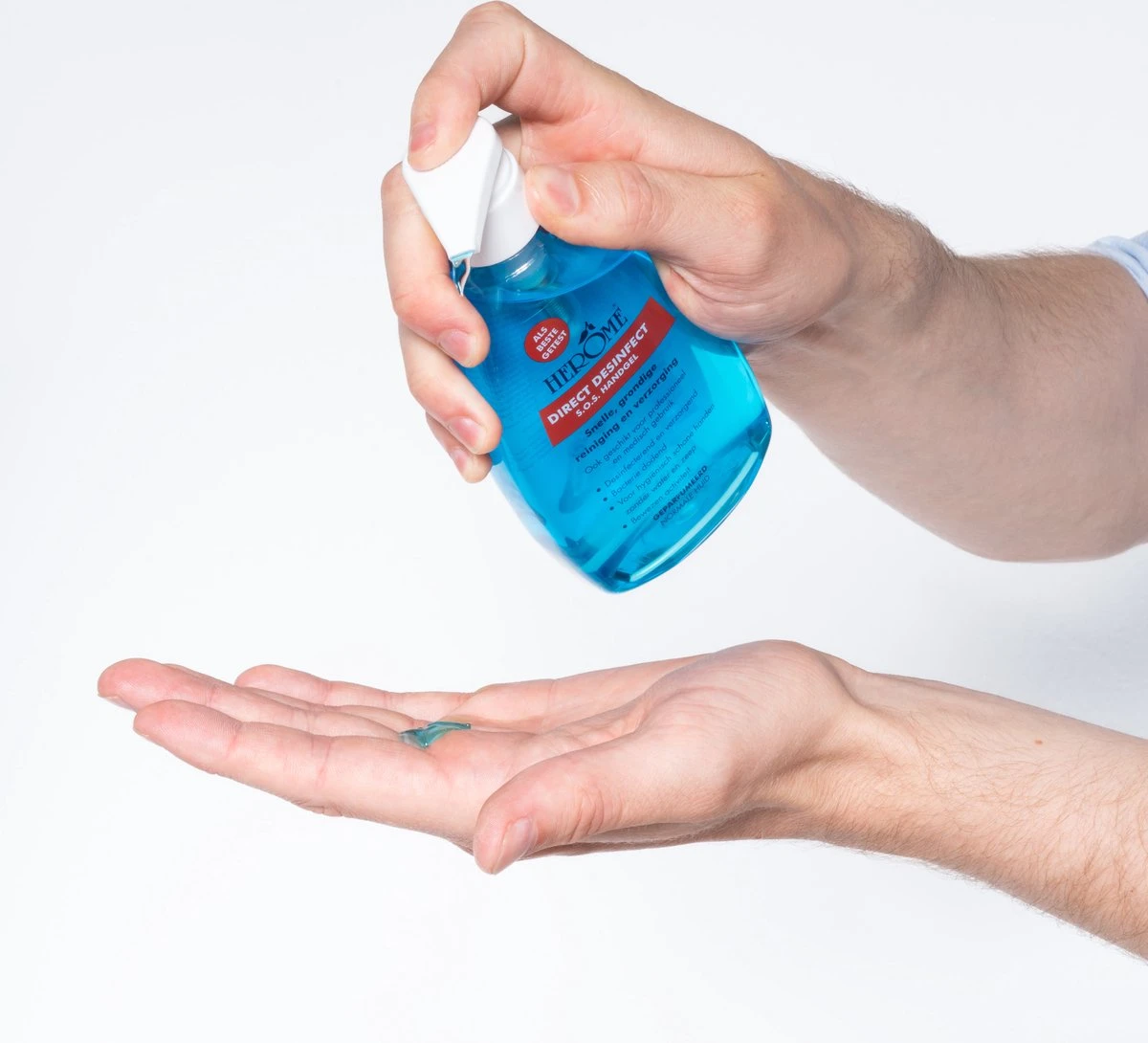 Herome Direct Desinfect Handgel Double Active - Desinfecterende Handgel Met 80% Alcohol - Beschermt Tegen Bacteriën En Droogt De Handen Niet Uit - 200ml. 2 Herome Direct Desinfect Handgel Double Active - Desinfecterende Handgel Met 80% Alcohol - Beschermt Tegen Bacteriën En Droogt De Handen Niet Uit - 200ml. - Afbeelding 2