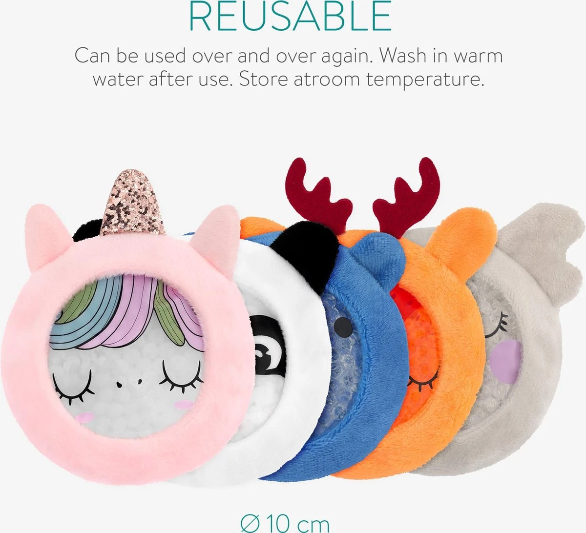 Navaris Gel Packs 5 Stuks - Herbruikbaar Cold Pack Voor Verkoeling - Koelcompres Voor Kinderen Met Speels Ontwerp - Voor Eerste Hulp Bij Ongelukjes 4 Navaris Gel Packs 5 Stuks - Herbruikbaar Cold Pack Voor Verkoeling - Koelcompres Voor Kinderen Met Speels Ontwerp - Voor Eerste Hulp Bij Ongelukjes - Afbeelding 4