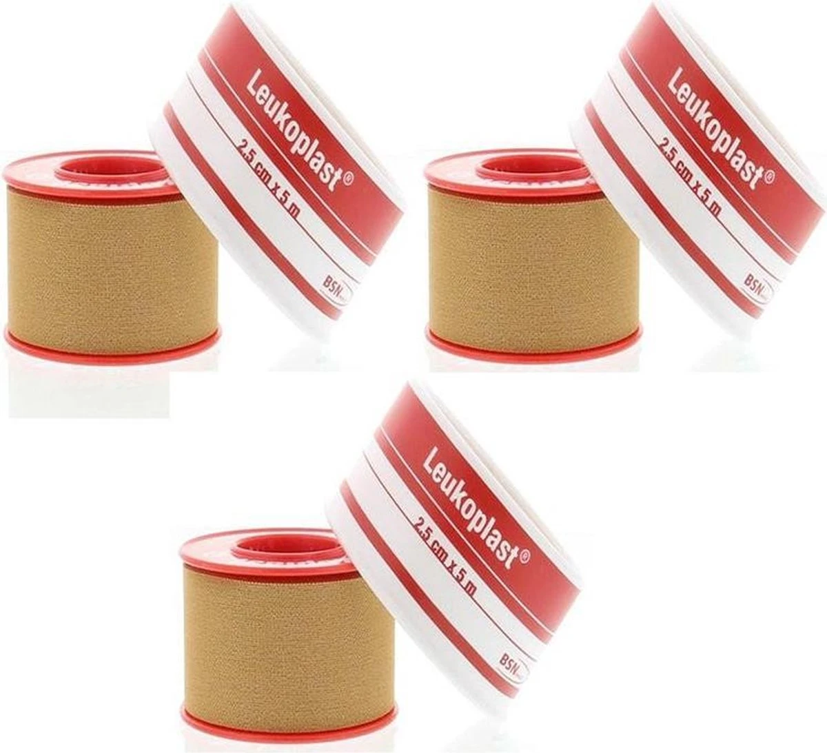 Leukoplast Hechtpleister 2,5cmx5m 3 Stuks 1 Leukoplast Hechtpleister 2,5cmx5m 3 Stuks