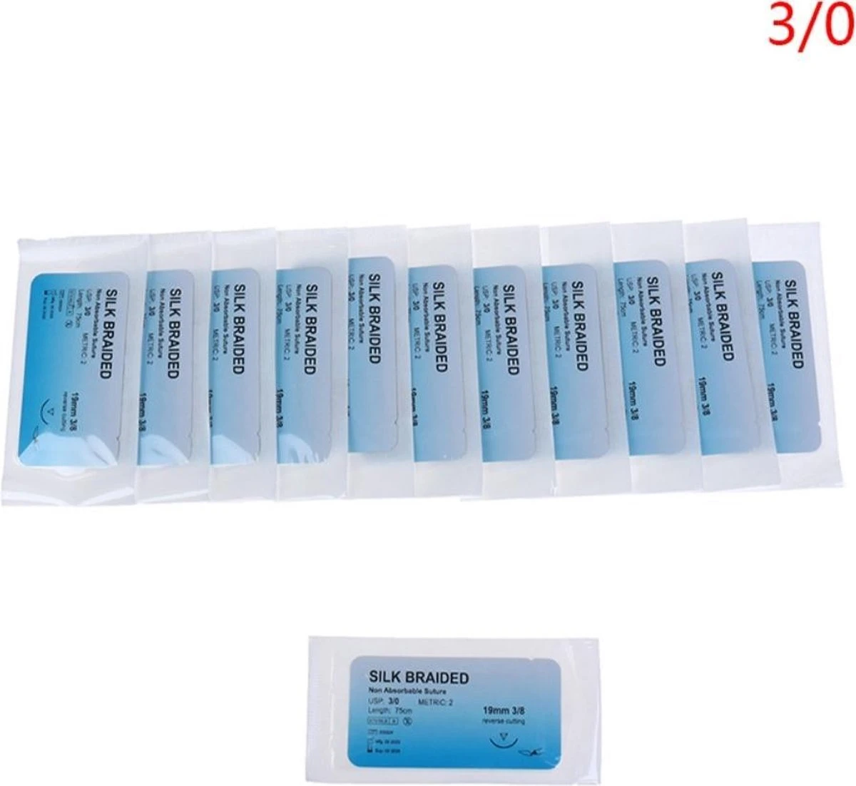 Hechtdraad - Hechtmateriaal - Nylon En Zijden Hechtdraden - Geneeskunde Hechtset Draden - 24 Stuks - Monofilamenten & Multifilamenten 3 Hechtdraad - Hechtmateriaal - Nylon En Zijden Hechtdraden - Geneeskunde Hechtset Draden - 24 Stuks - Monofilamenten & Multifilamenten - Afbeelding 3