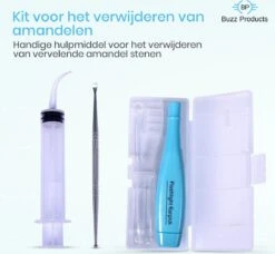 Buzz Products Amandelsteen Verwijderaar / Tonsil Stones / Met Baterijen / Oorsmeer Verwijderaar Spuit