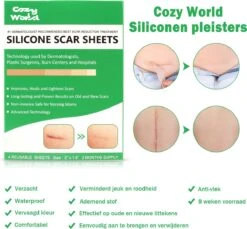 Cozy World - Littekenvervager - Verminderd Zichtbaarheid Van Littekens - Herbruikbaar - Litteken Pleister - Verwijderaar - Siliconen - Striae - Striemen -Winkel Voor Ehbo-Apparatuur 1200x1114