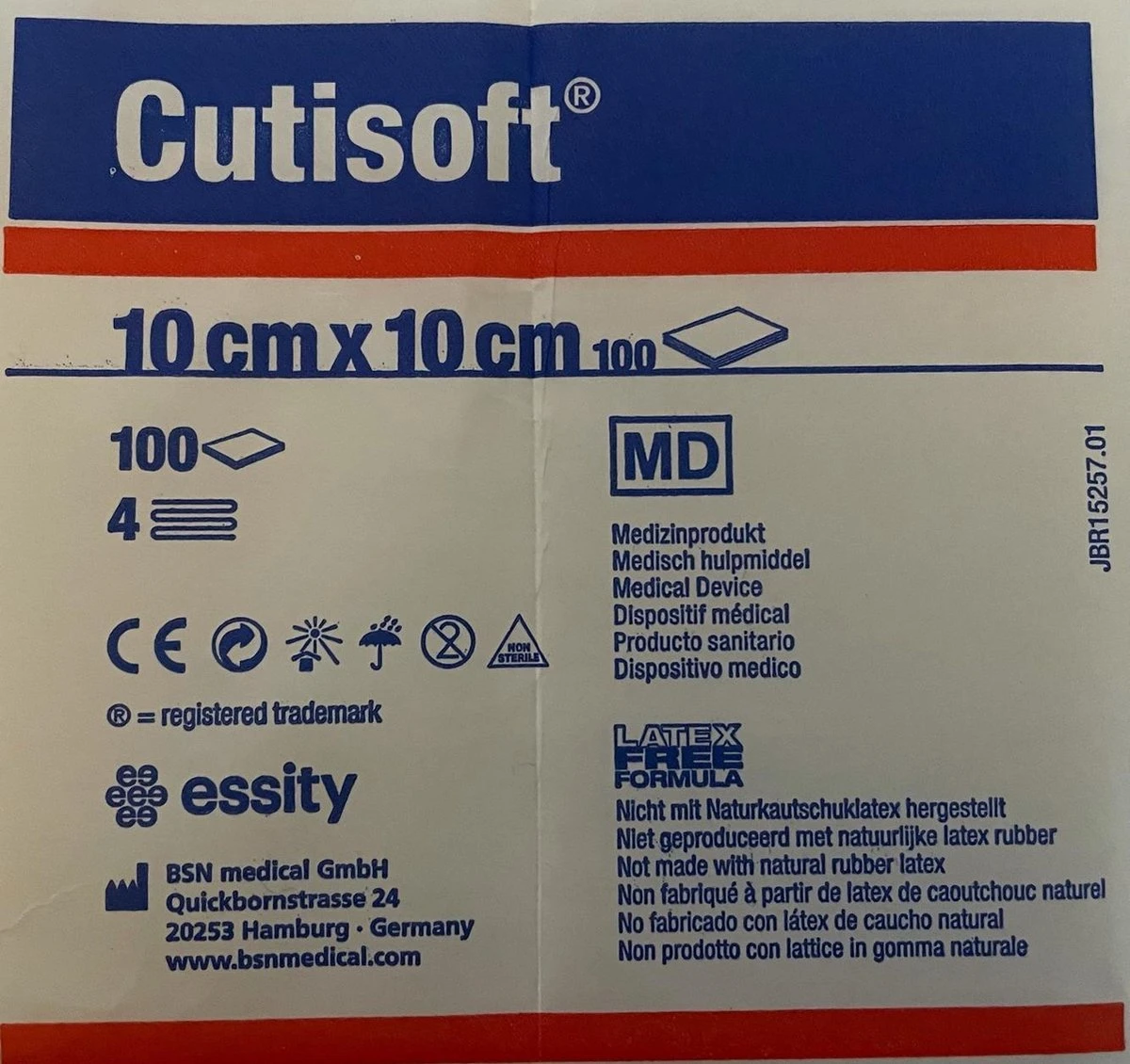 BSN Cutisoft N/S 10X10Cm 45846 1 BSN Cutisoft N/S 10X10Cm 45846