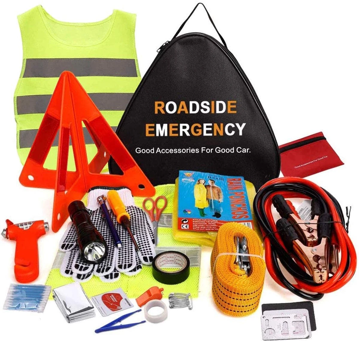 76-in-1 Auto-pannenset, Verbanddoos, Auto, Noodgereedschapset, Pechhulp, Set Veiligheidsset Met Starthulpkabel, Sleepkabel, Waarschuwingsdriehoek, Zaklamp, Etc., Beste Cadeau Voor Noodgevallen, Eerste Hulp 1 76-in-1 Auto-pannenset, Verbanddoos, Auto, Noodgereedschapset, Pechhulp, Set Veiligheidsset Met Starthulpkabel, Sleepkabel, Waarschuwingsdriehoek, Zaklamp, Etc., Beste Cadeau Voor Noodgevallen, Eerste Hulp