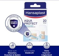 Hansaplast Aqua Protect Pleisters Waterdicht - 20 Stuk -Winkel Voor Ehbo-Apparatuur 1200x1140