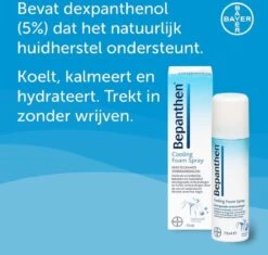 Bepanthen Cooling Foam Spray Bij Eerstegraads Verbranding En Lichte Verbranding Door De Zon (aftersun), 75 Ml -Winkel Voor Ehbo-Apparatuur 1200x1143
