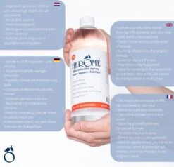 Herome Direct Desinfect Desinfectiespray Spray Navulverpakking Parfumvrij - 80% Alcohol - Voor Desinfectie Van Oppervlakken En Handen - 1000ml. 6 Herome Direct Desinfect Desinfectiespray Spray Navulverpakking Parfumvrij - 80% Alcohol - Voor Desinfectie Van Oppervlakken En Handen - 1000ml. -Winkel Voor Ehbo-Apparatuur 1200x1156 1