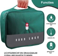 Good Luck EHBO-tas - EHBO-tas - Toilettas - Groen - Waterdicht - Multifunctioneel - Draagbaar 9 Good Luck EHBO-tas - EHBO-tas - Toilettas - Groen - Waterdicht - Multifunctioneel - Draagbaar -Winkel Voor Ehbo-Apparatuur 1200x1159 2