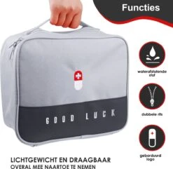 Good Luck EHBO-tas - EHBO-tas - Toilettas - Grijs - Waterdicht - Multifunctioneel - Draagbaar 13 Good Luck EHBO-tas - EHBO-tas - Toilettas - Grijs - Waterdicht - Multifunctioneel - Draagbaar -Winkel Voor Ehbo-Apparatuur 1200x1171