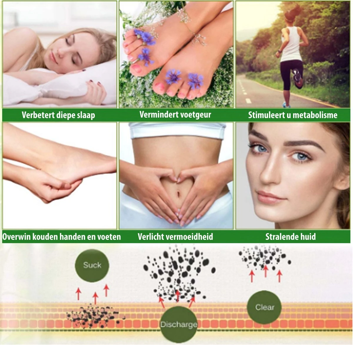 Detox Voetpleister - 60 Stuks - 30 Paar - Zuivert Je Lichaam - Detox Kuur 2 Detox Voetpleister - 60 Stuks - 30 Paar - Zuivert Je Lichaam - Detox Kuur - Afbeelding 2