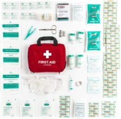 Hoogwaardige EHBO-tas Met 90 Items - Inclusief Oogspoeling, 2 Coldpacks En Nooddekens Voor Thuis, Kantoor, In De Auto, In De Caravan, Op Het Werk, Op Reis -Winkel Voor Ehbo-Apparatuur 1200x1175