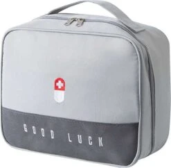 Good Luck EHBO-tas - EHBO-tas - Toilettas - Grijs - Waterdicht - Multifunctioneel - Draagbaar