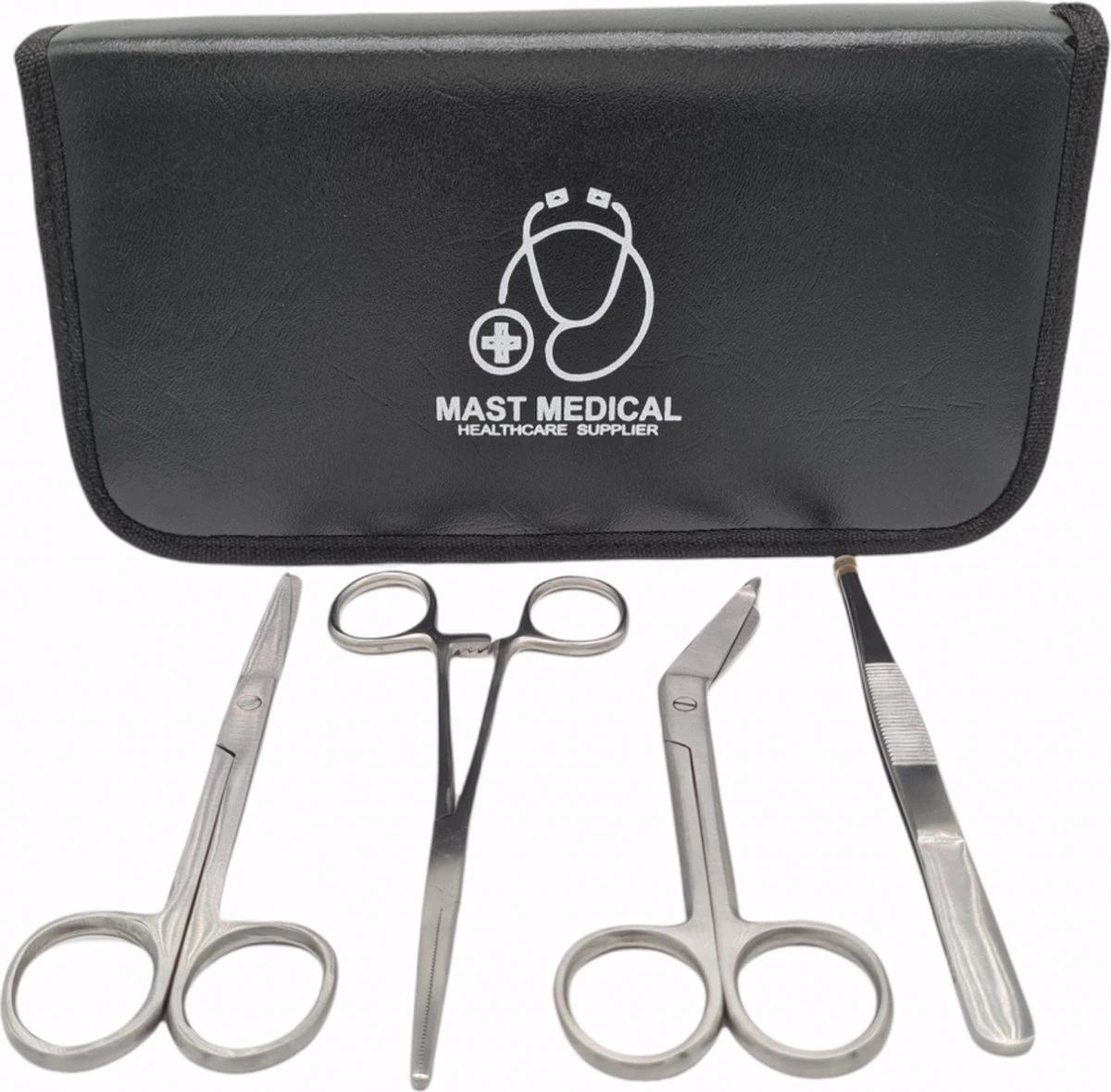 Verpleegkundeset - Scharenset Verpleegkundige - Kocher Schaar - Verbandschaar - Chirurgische Schaar - Pincet - Verpleegkunde Set - Mast Medical 1 Verpleegkundeset - Scharenset Verpleegkundige - Kocher Schaar - Verbandschaar - Chirurgische Schaar - Pincet - Verpleegkunde Set - Mast Medical