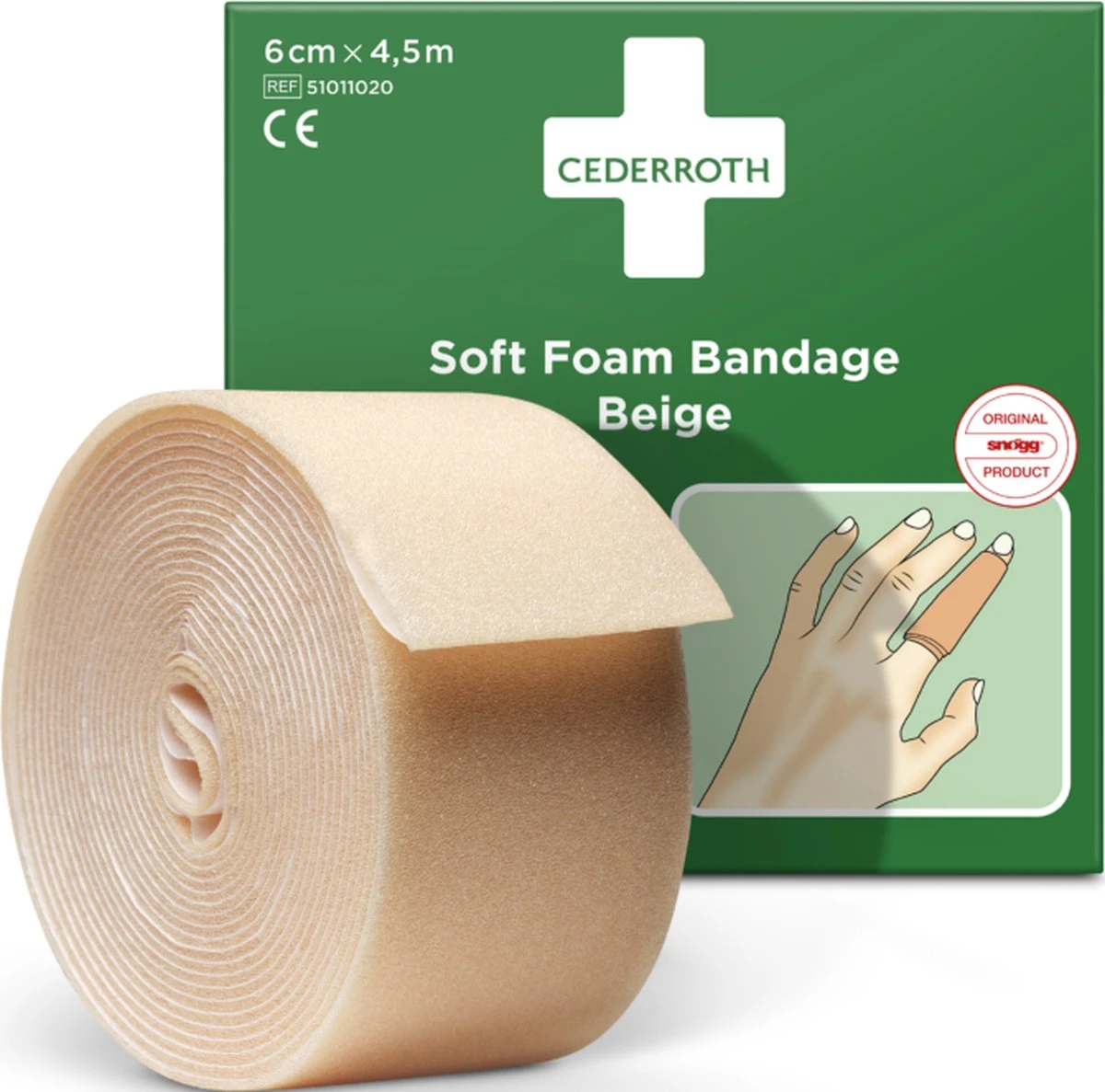 CEDERROTH / Snogg - Soft Next - Beige - Zelfklevende Hechtpleister - Pleister - Beige - 6 Cm X 450 Cm 1 CEDERROTH / Snogg - Soft Next - Beige - Zelfklevende Hechtpleister - Pleister - Beige - 6 Cm X 450 Cm